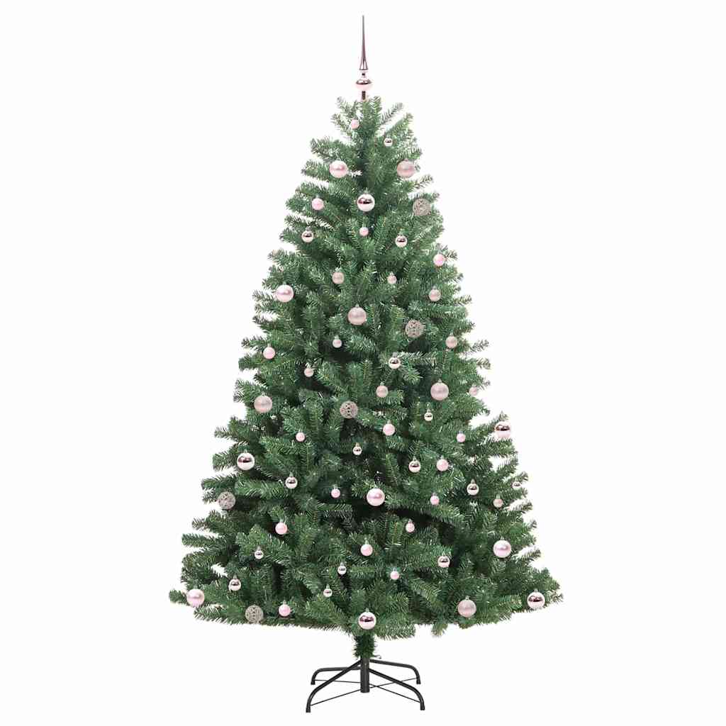 Artificial Hinged Christmas Tree Green 240 cm PVC and Metal