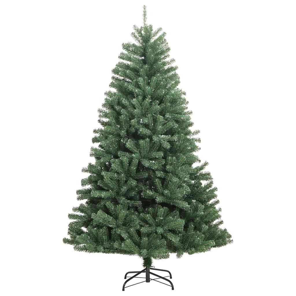 Artificial Hinged Christmas Tree Green 240 cm PVC and Metal