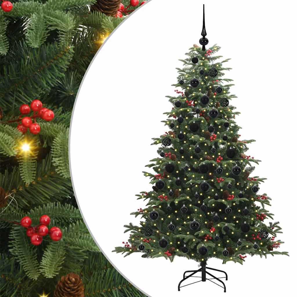 Artificial Christmas Tree with 300 LEDs with Stand Green 180 cm