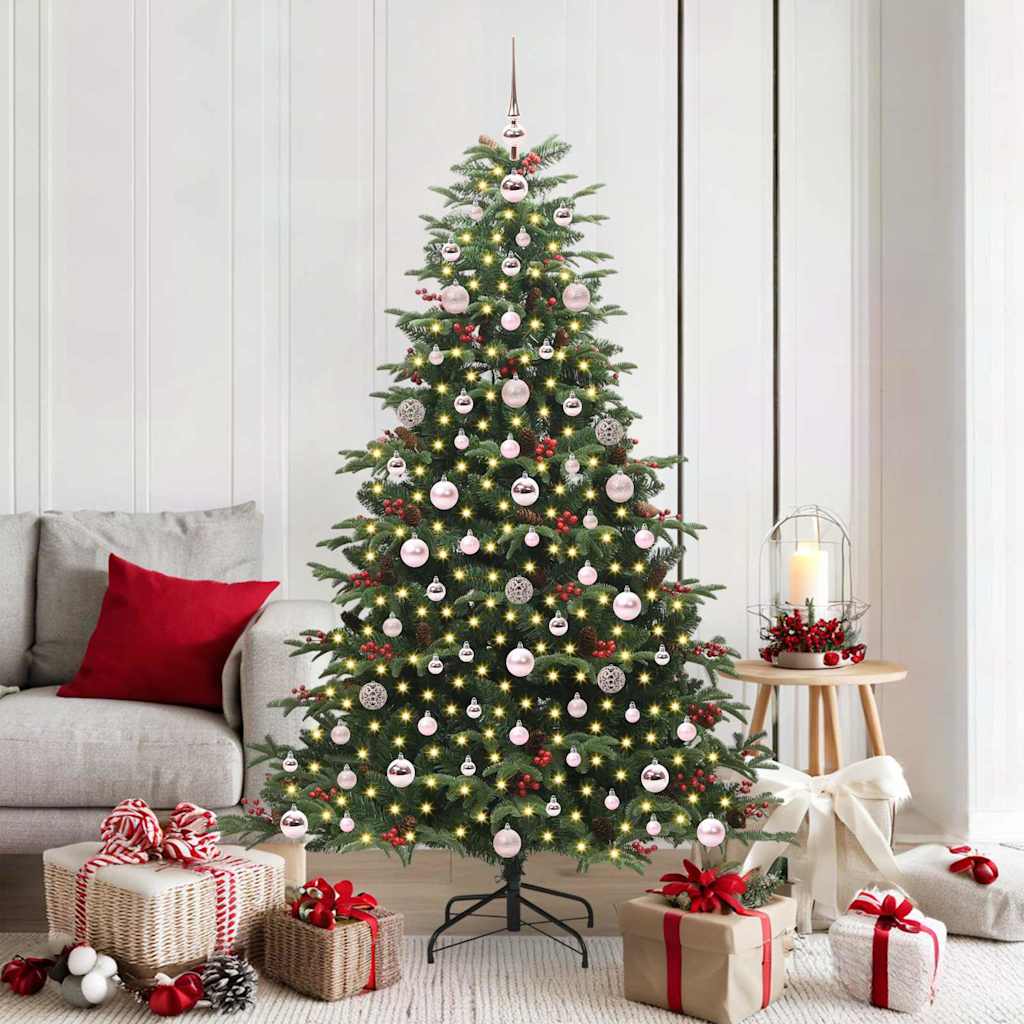 Artificial Christmas Tree with 300 LEDs with Stand Green 180 cm