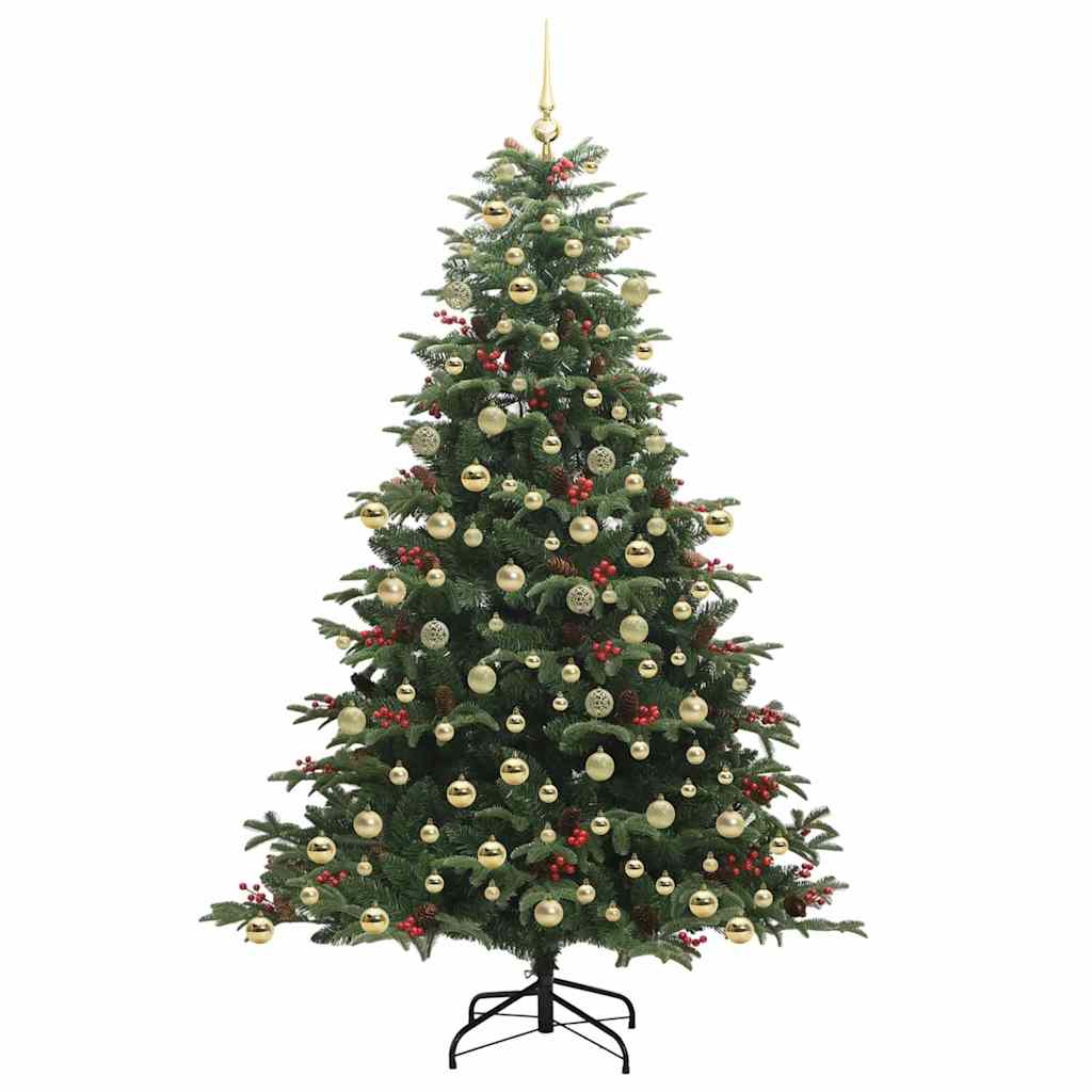 Artificial Christmas Tree with 300 LEDs with Stand Green 210 cm