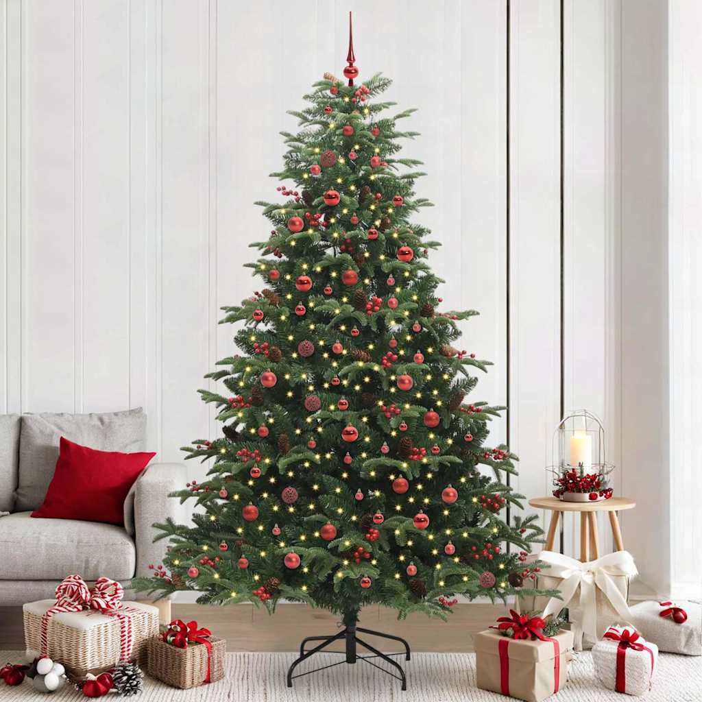 Artificial Christmas Tree with 300 LEDs with Stand Green 240 cm