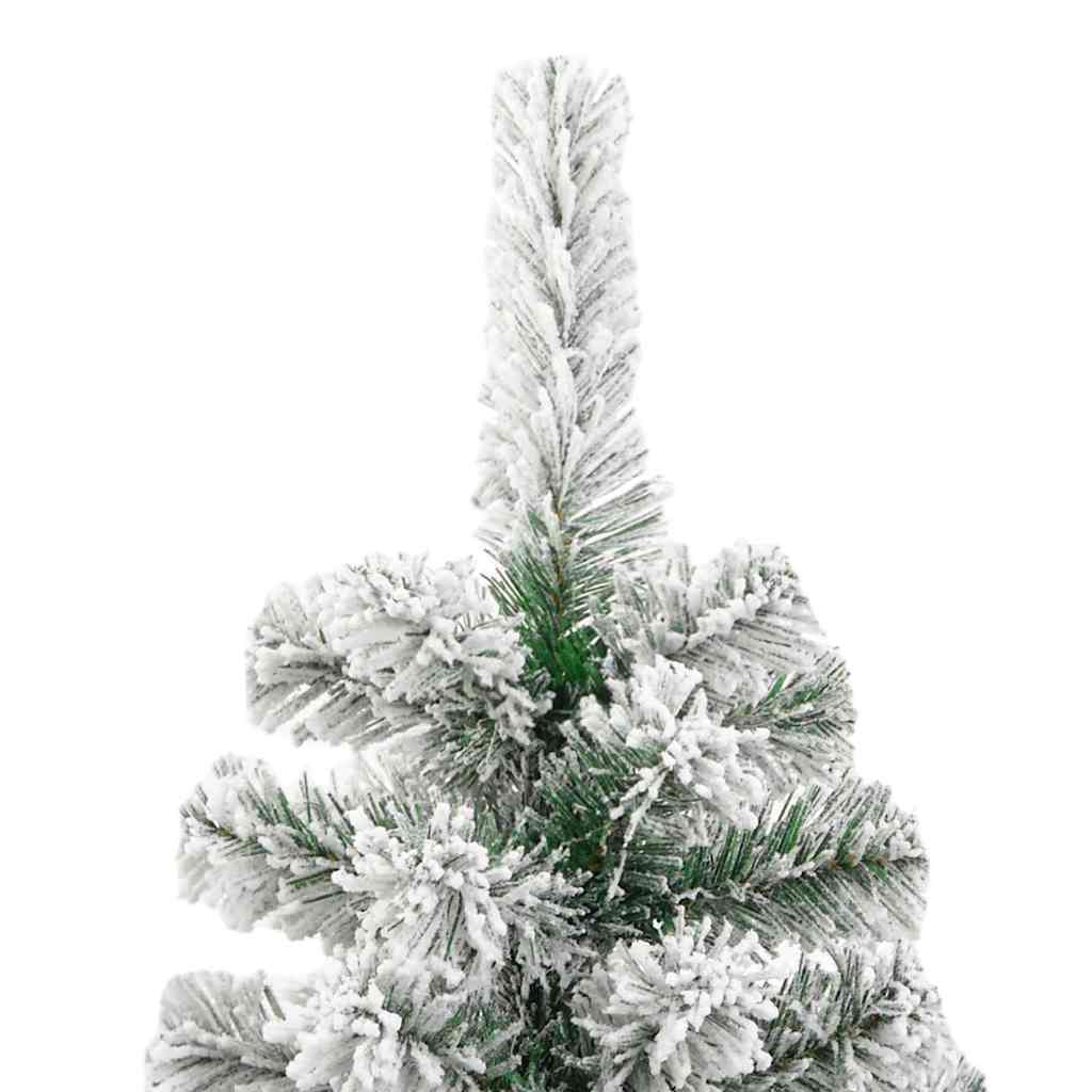 Artificial Hinged Christmas Tree Green and White 180 cm