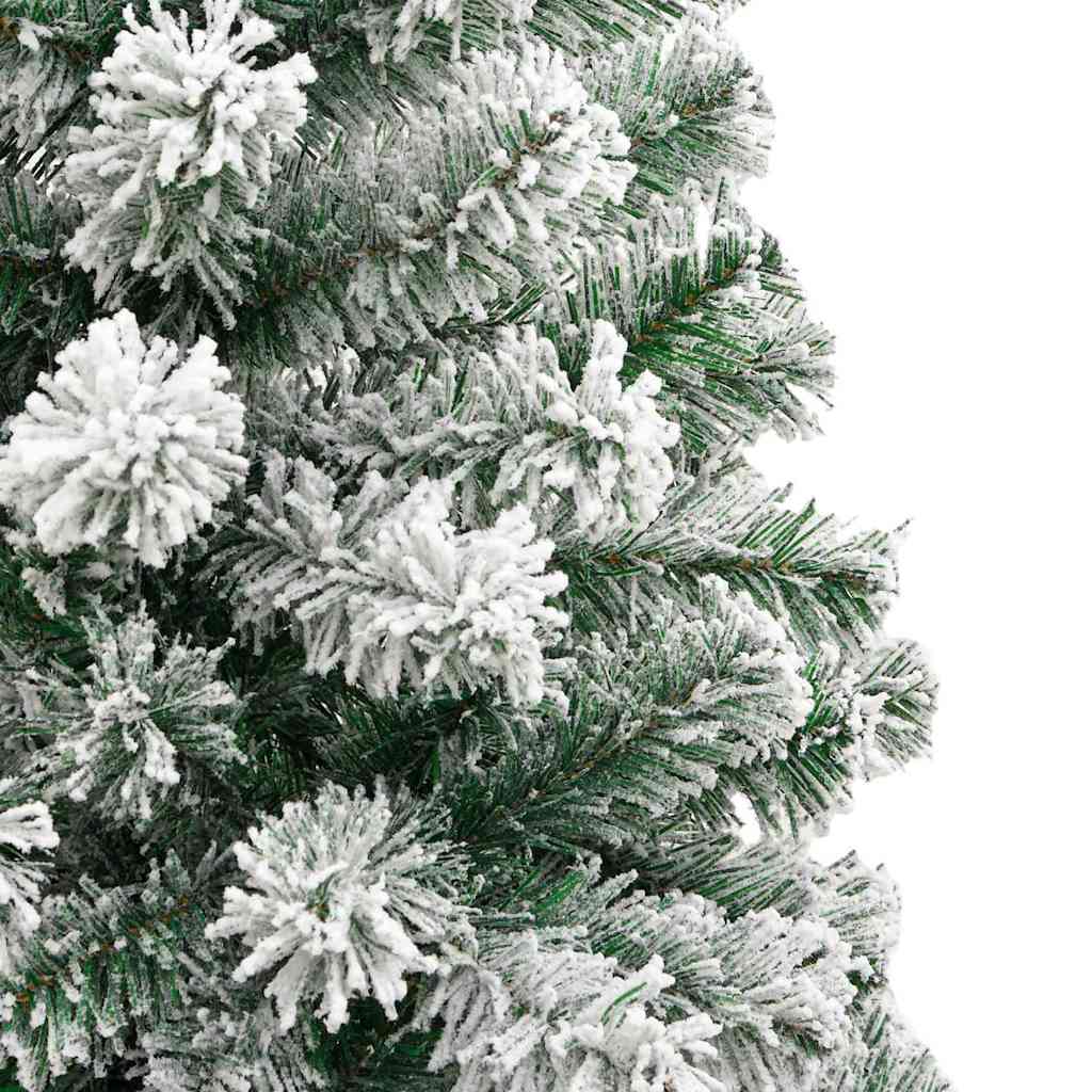 Artificial Hinged Christmas Tree Green and White 210 cm