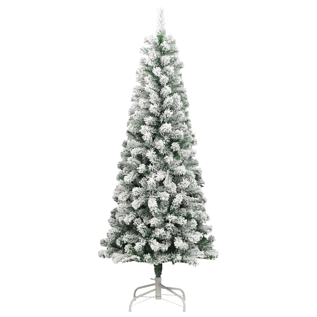 Artificial Hinged Christmas Tree Green and White 240 cm