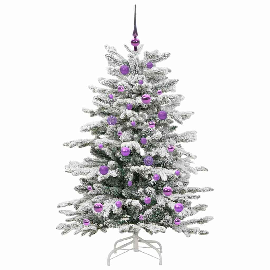 Artificial Hinged Christmas Tree White 150 cm PE and PVC