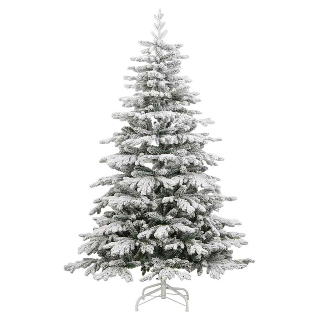Artificial Hinged Christmas Tree White 180 cm PE and PVC
