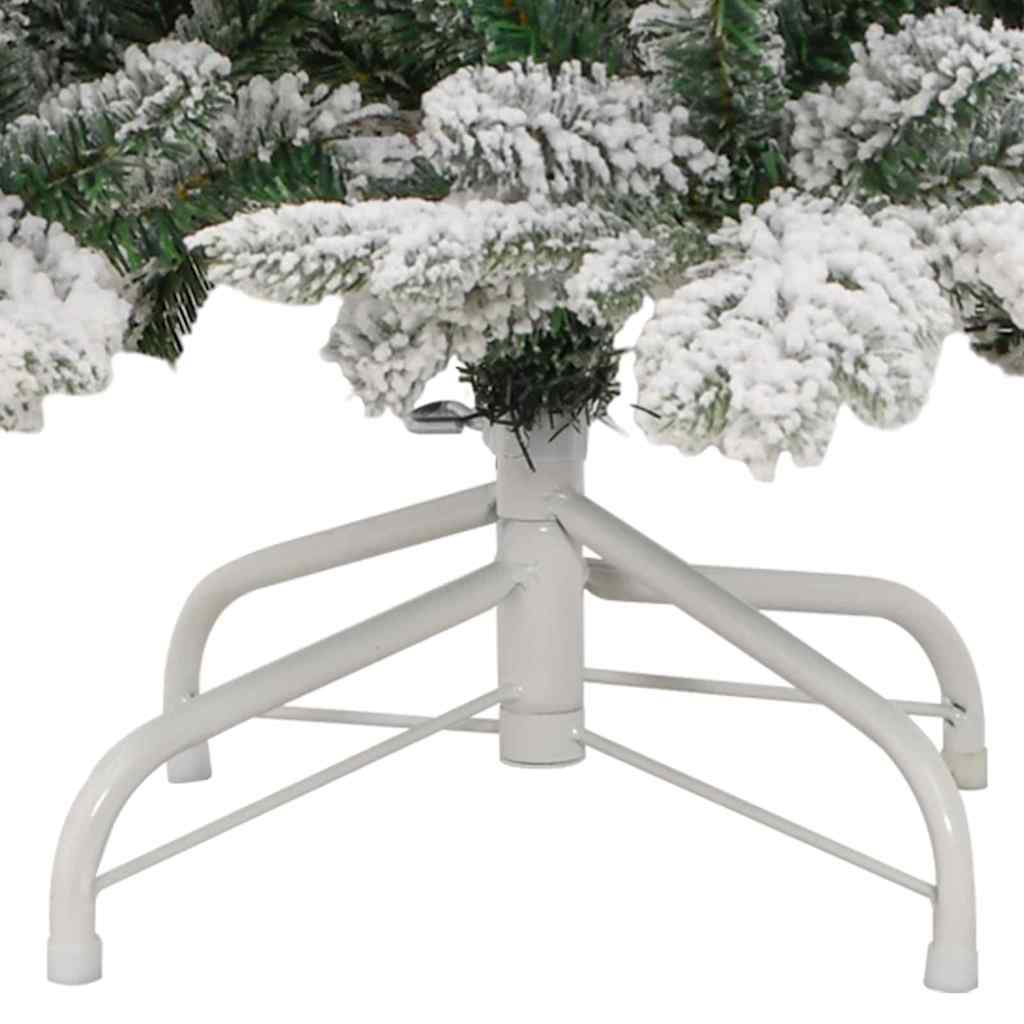 Artificial Hinged Christmas Tree White 210 cm PE and PVC