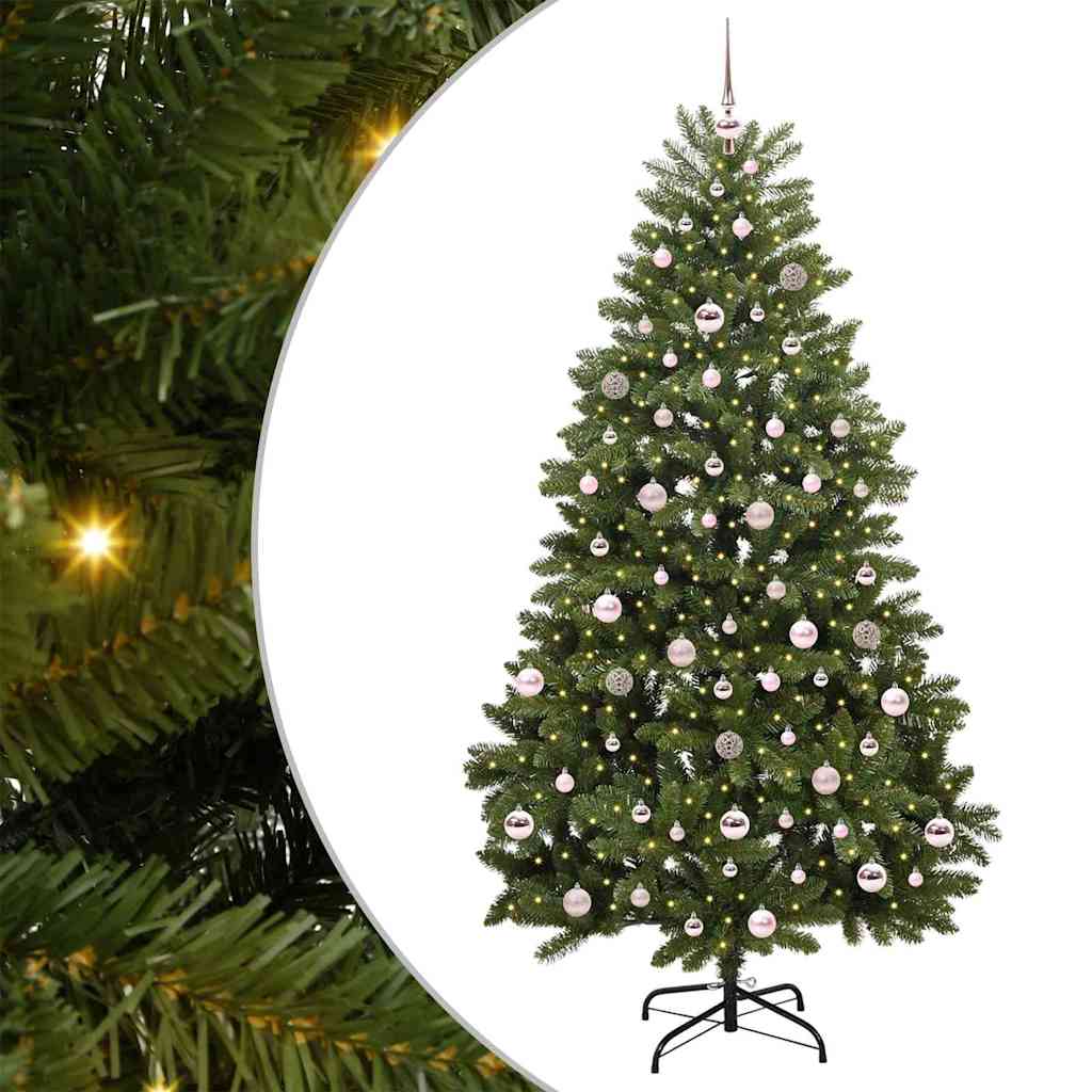 Artificial Christmas Tree Green 210 cm PVC and Metal