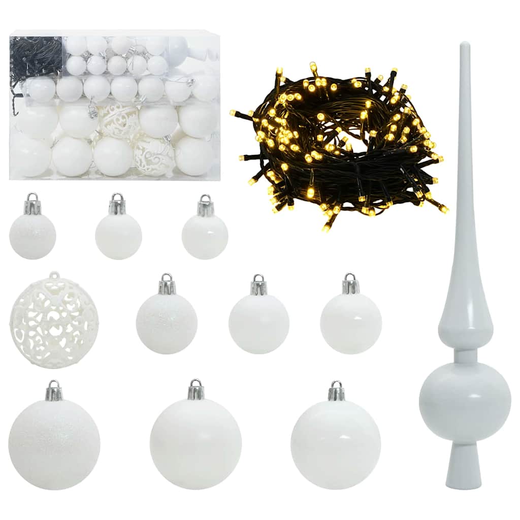 Artificial Christmas Tree Green and White 120 cm PVC and Metal