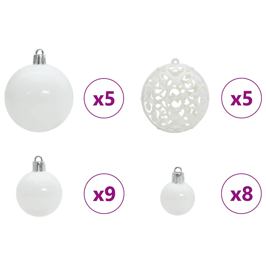 Artificial Christmas Tree Green and White 120 cm PVC and Metal