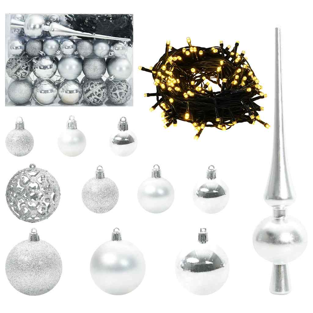 Artificial Christmas Tree Green and White 120 cm PVC and Metal