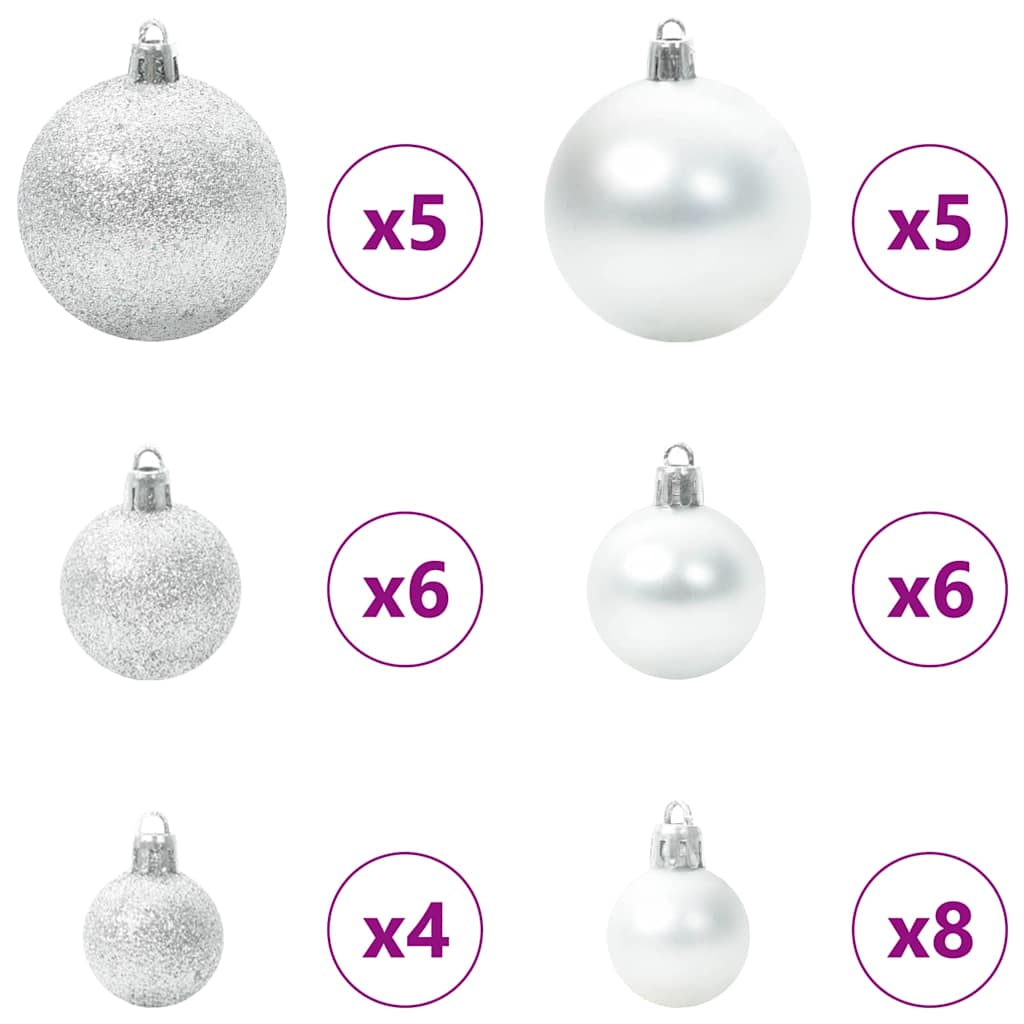 Artificial Christmas Tree Green and White 120 cm PVC and Metal
