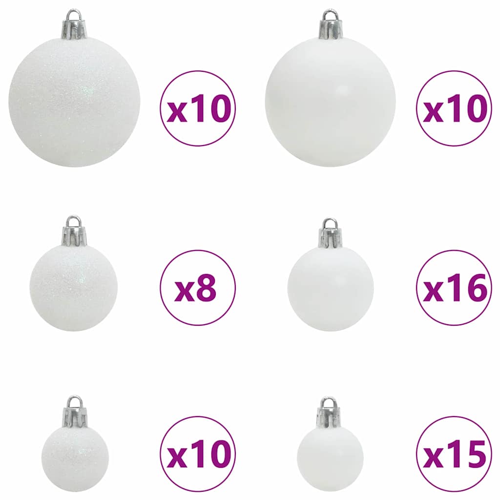 Artificial Christmas Tree Green and White 180 cm PVC and Metal