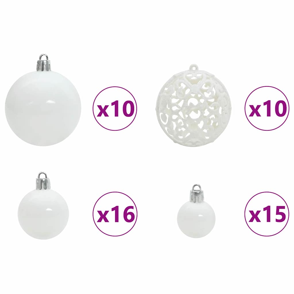 Artificial Christmas Tree Green and White 210 cm PVC and Metal
