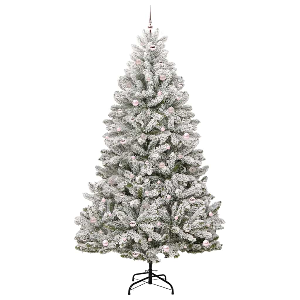 Artificial Christmas Tree Green and White 270 cm PVC and Metal