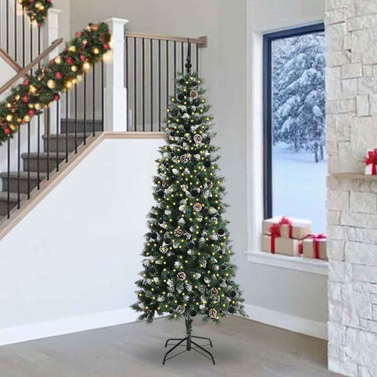 Artificial Christmas Tree with 300 LEDs with Stand Green 240 cm