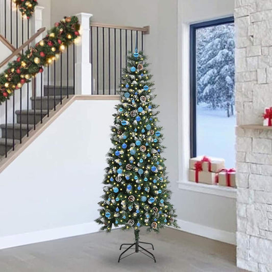 Artificial Christmas Tree with 300 LEDs with Stand Green 240 cm