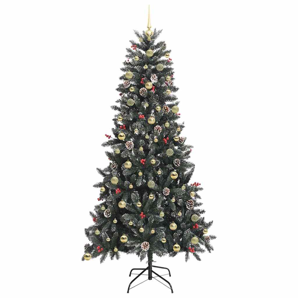 Artificial Christmas Tree with 300 LEDs with Stand Green 240 cm
