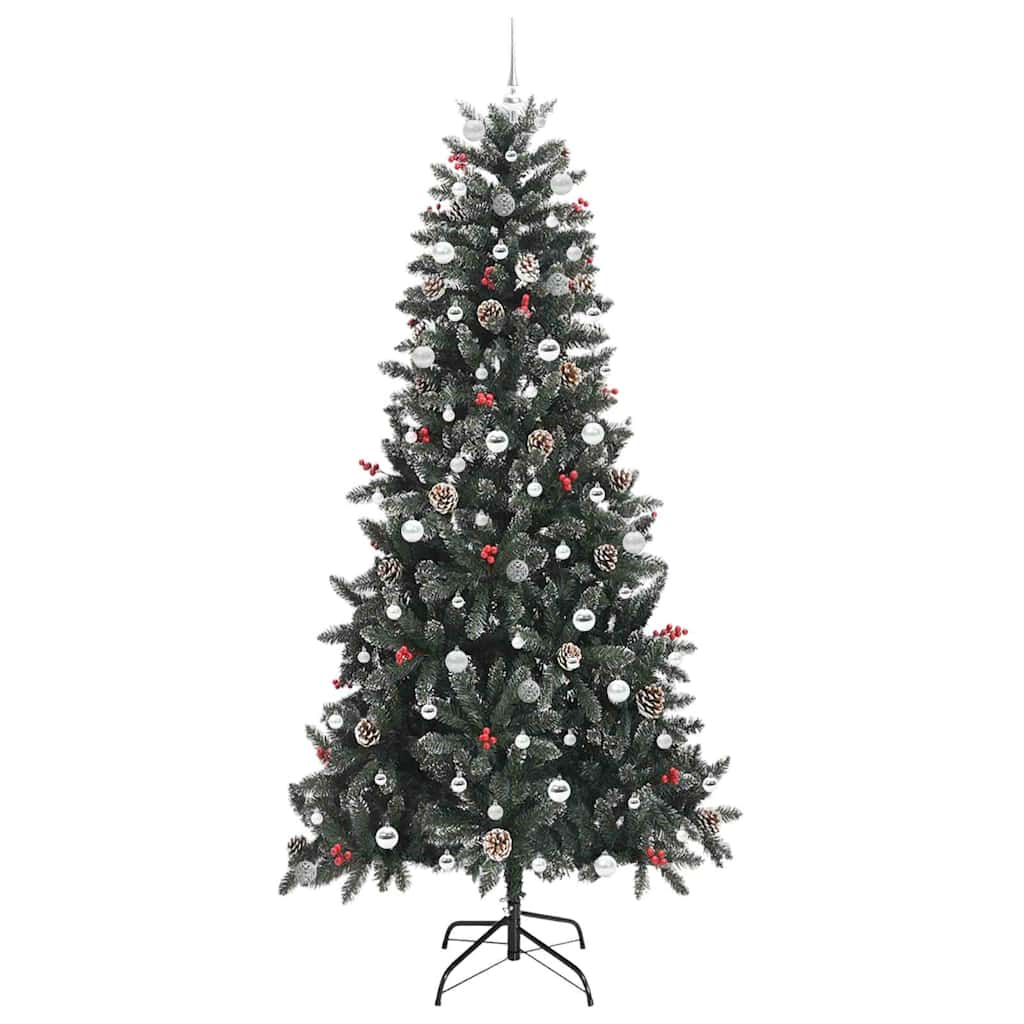 Artificial Christmas Tree with 300 LEDs with Stand Green 240 cm