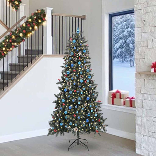 Artificial Christmas Tree with 300 LEDs with Stand Green 240 cm
