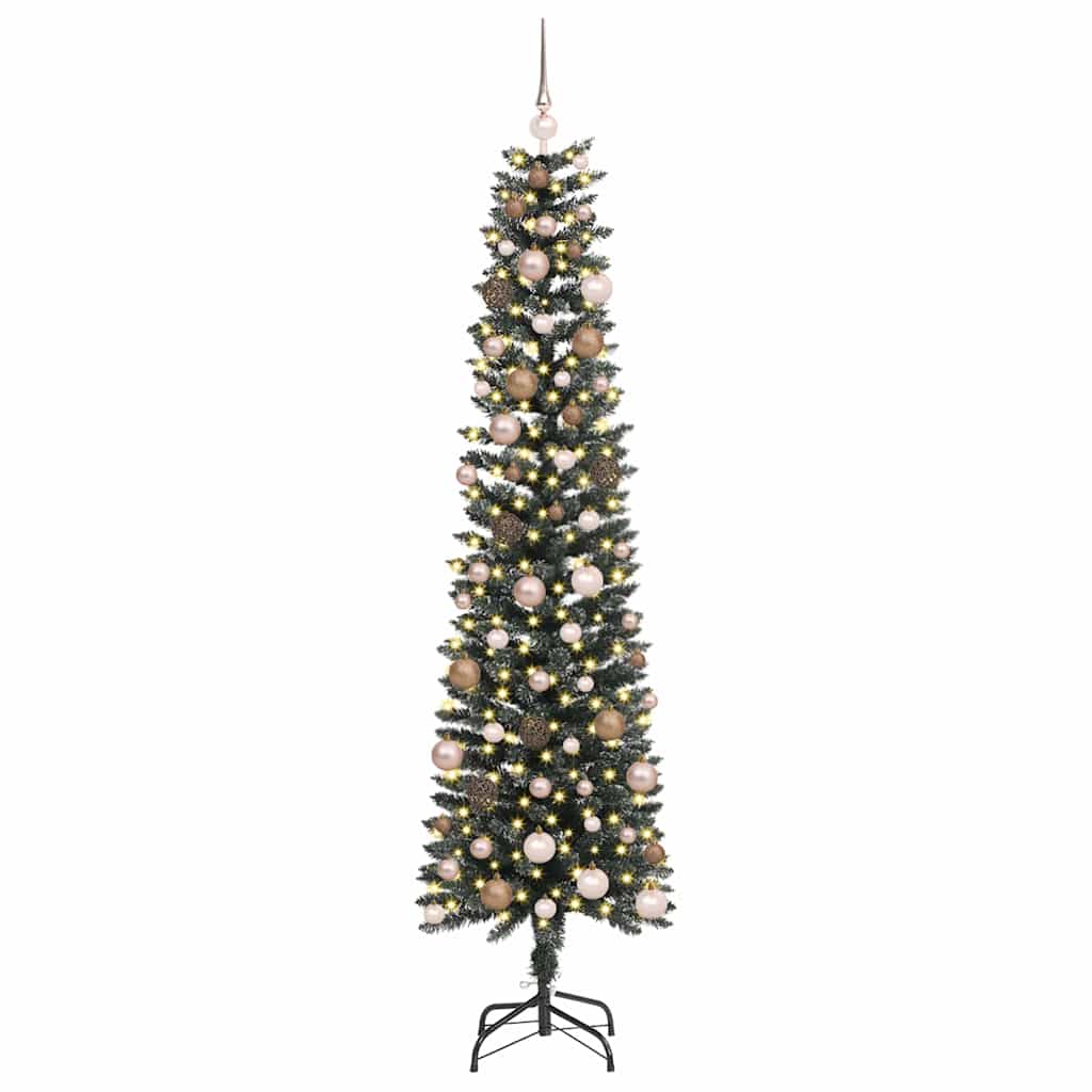 Artificial Christmas Tree with 300 LEDs with Stand Green 210 cm