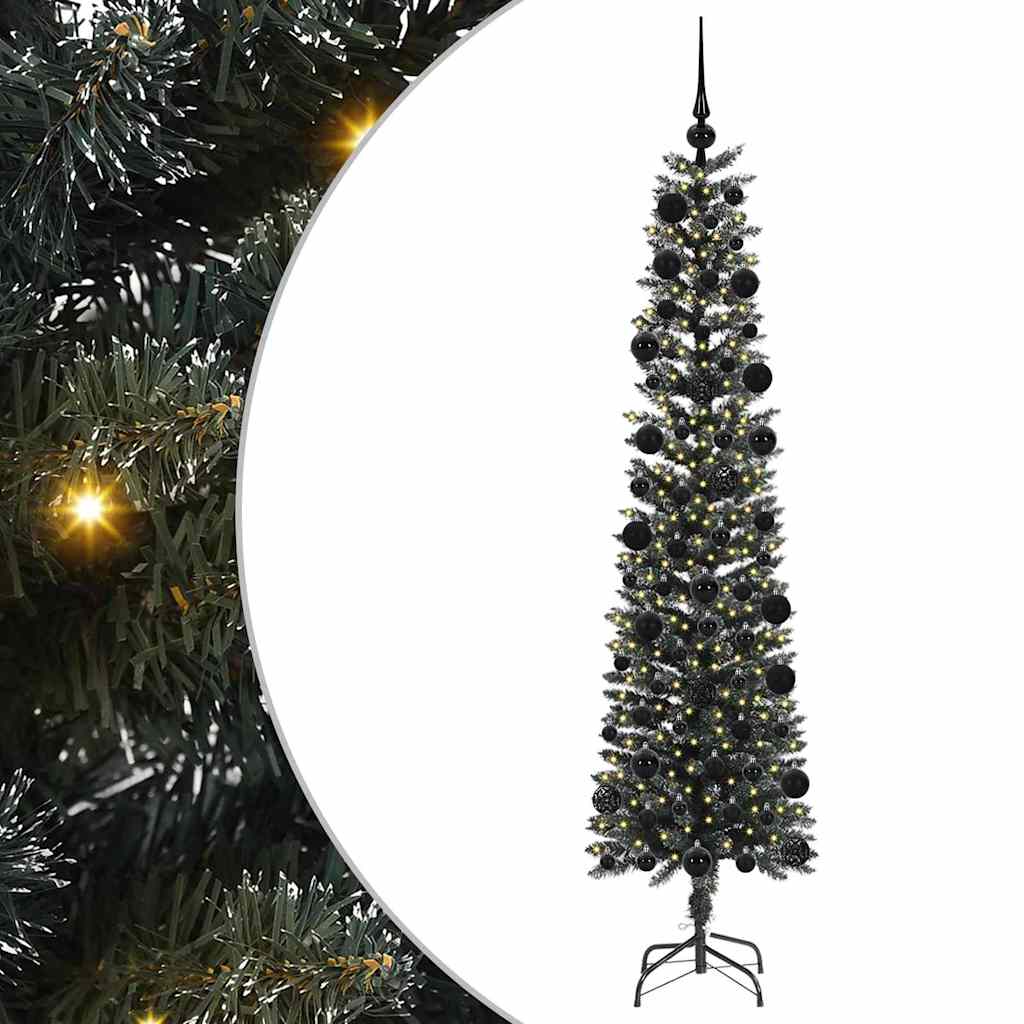Artificial Christmas Tree with 300 LEDs with Stand Green 210 cm