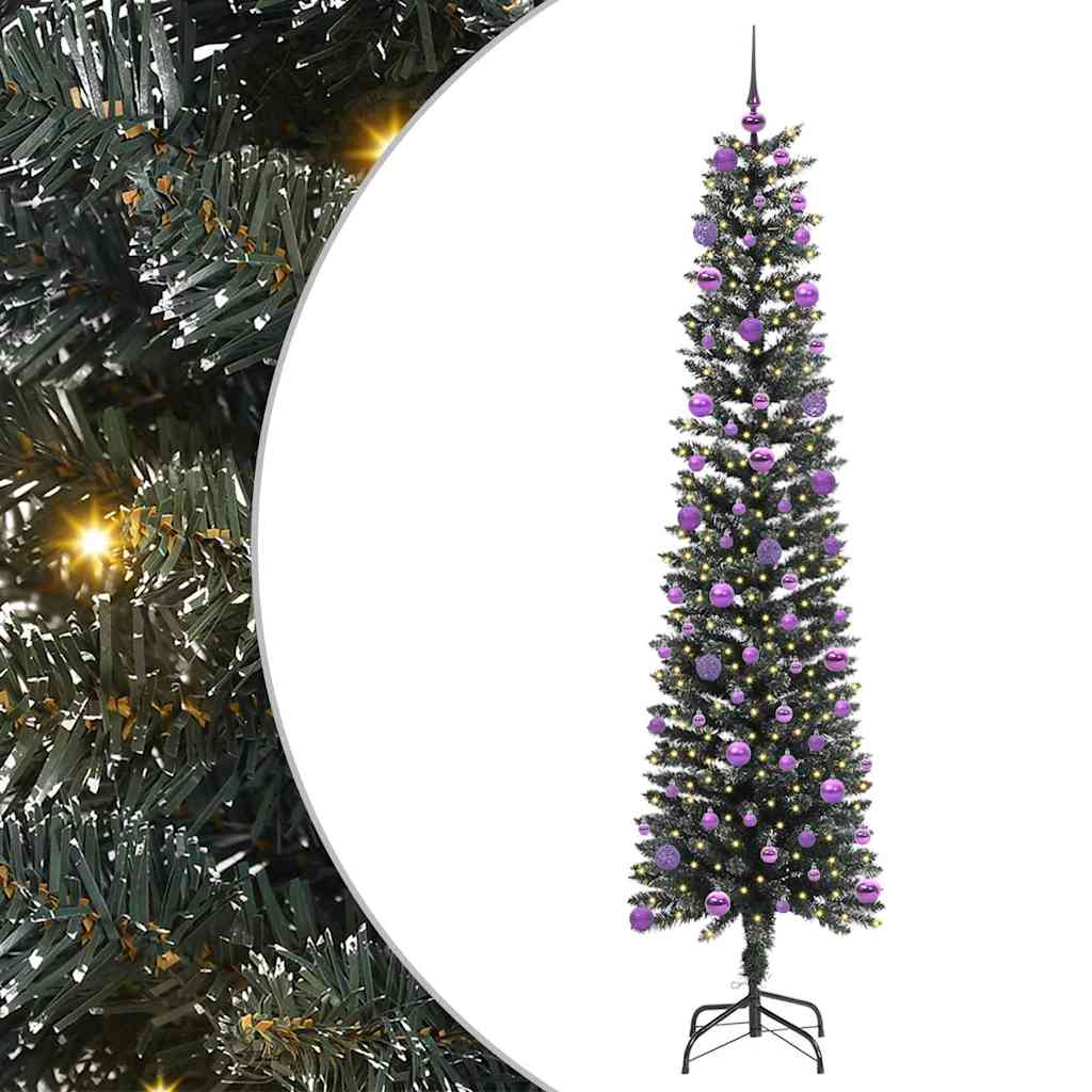 Artificial Christmas Tree with 300 LEDs with Stand Green 210 cm