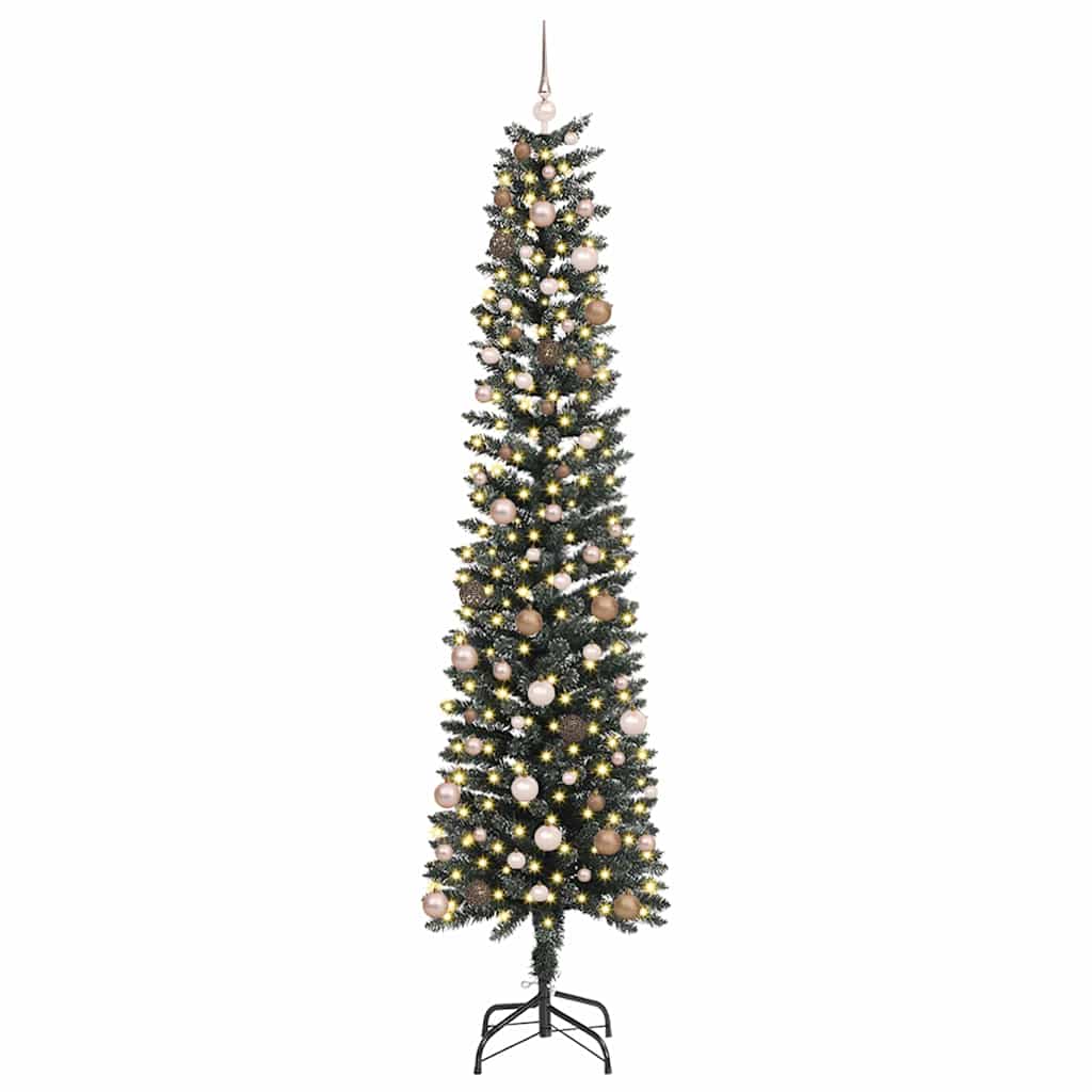 Artificial Christmas Tree with 300 LEDs with Stand Green 240 cm