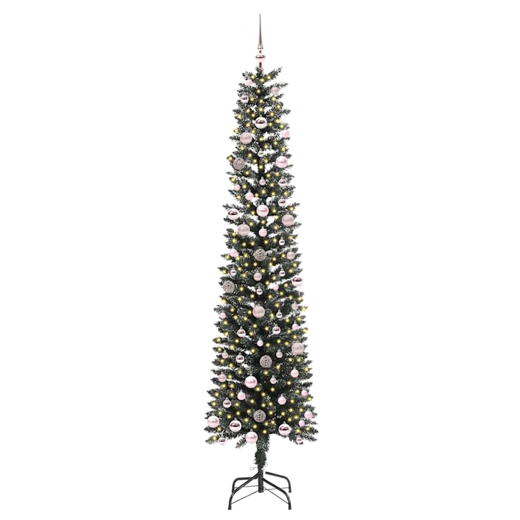 Artificial Christmas Tree with 300 LEDs with Stand Green 240 cm