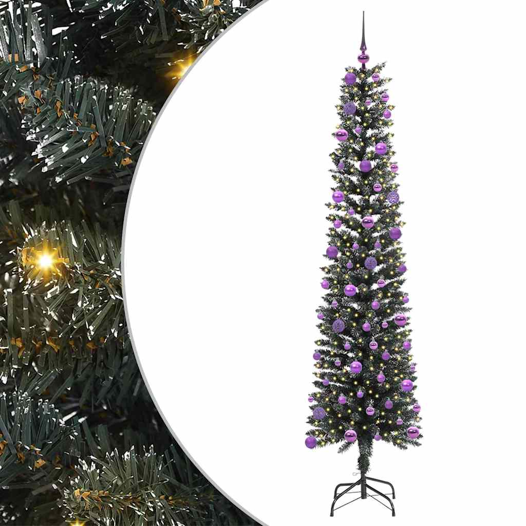 Artificial Christmas Tree with 300 LEDs with Stand Green 240 cm