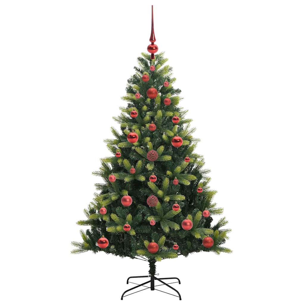 Artificial Hinged Christmas Tree 150 LEDs Green 120 cm