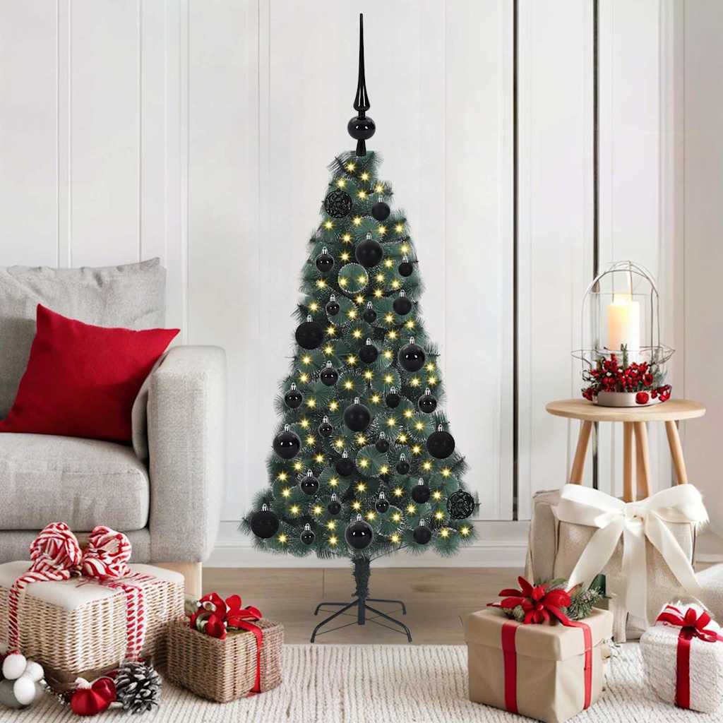 Artificial Pre-lit Christmas Tree with Ball Set Green 120 cm