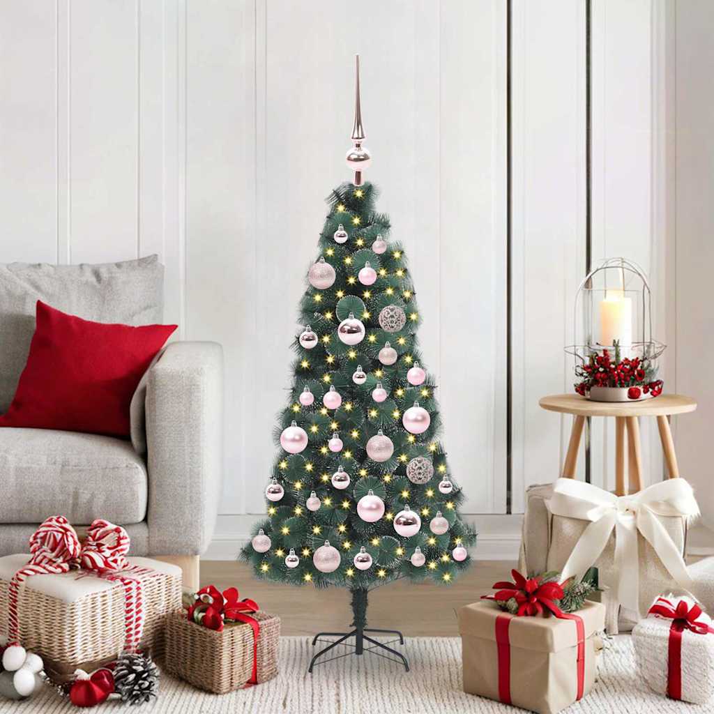 Artificial Pre-lit Christmas Tree with Ball Set Green 120 cm