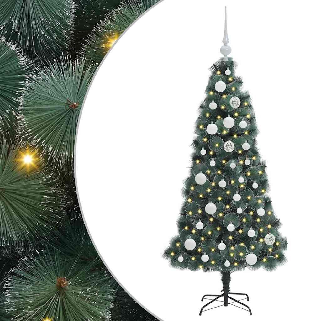 Artificial Pre-lit Christmas Tree with Ball Set Green 120 cm
