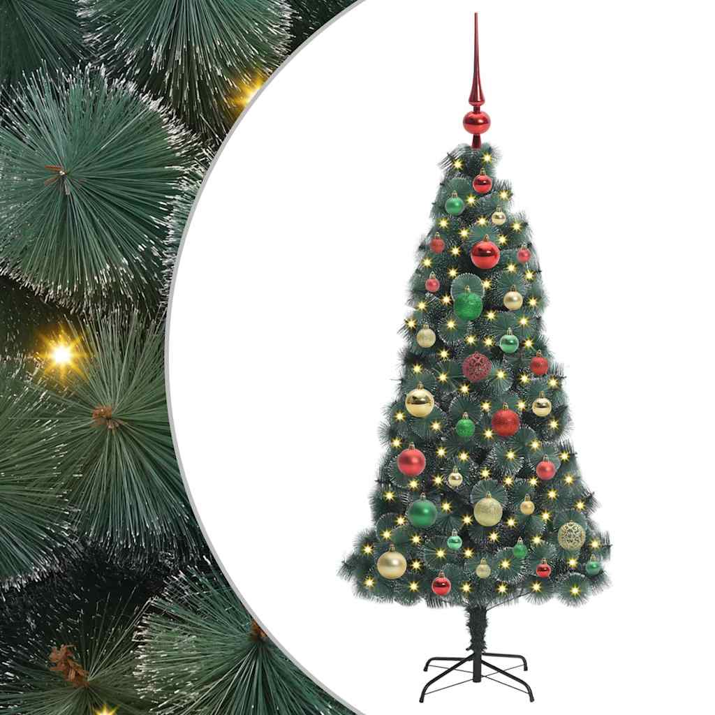 Artificial Pre-lit Christmas Tree with Ball Set Green 120 cm