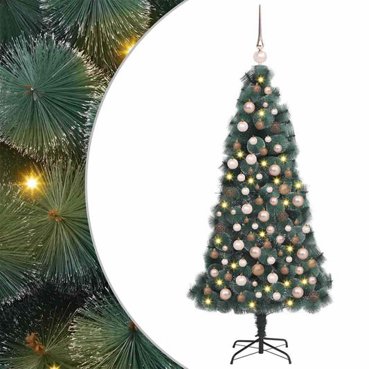 Artificial Pre-lit Christmas Tree with Ball Set Green 150 cm
