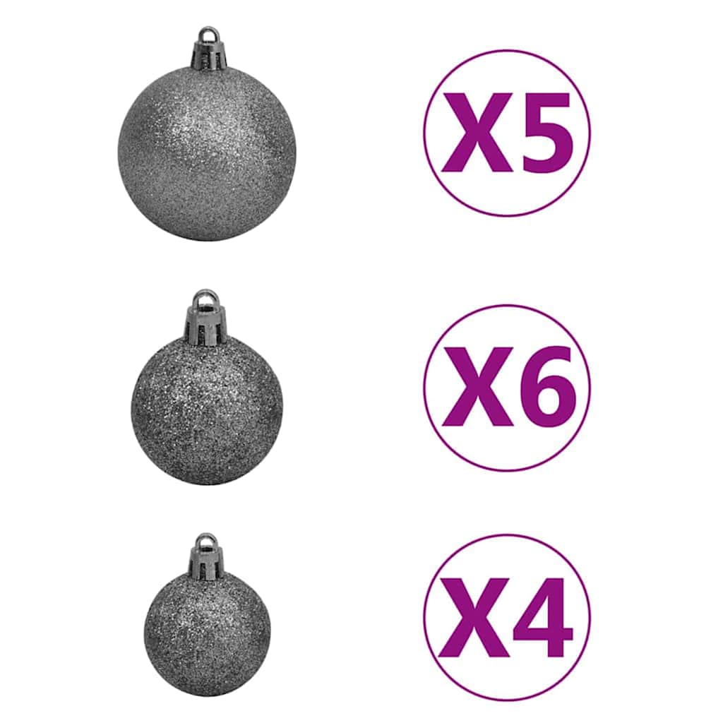 Artificial Pre-lit Christmas Tree with Ball Set Green 150 cm
