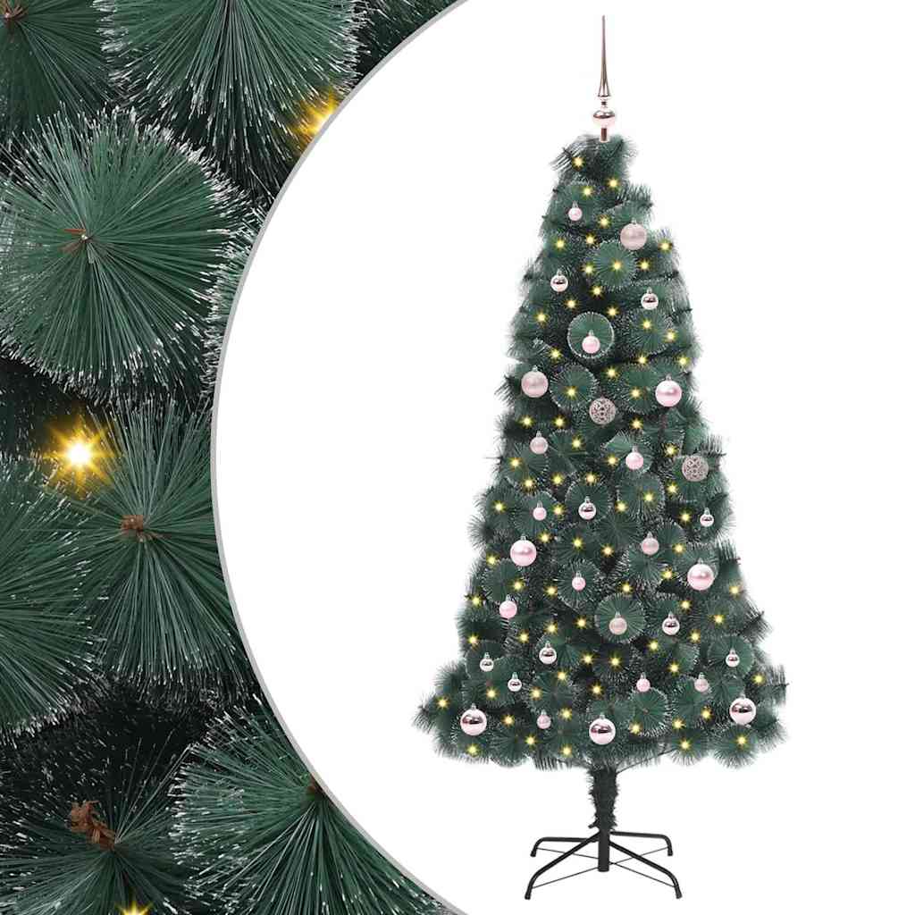 Artificial Pre-lit Christmas Tree with Ball Set Green 150 cm