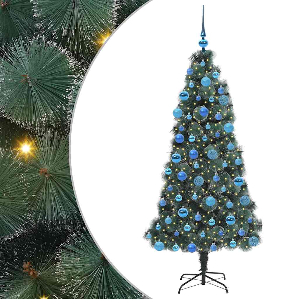 Artificial Pre-lit Christmas Tree with Ball Set Green 180 cm