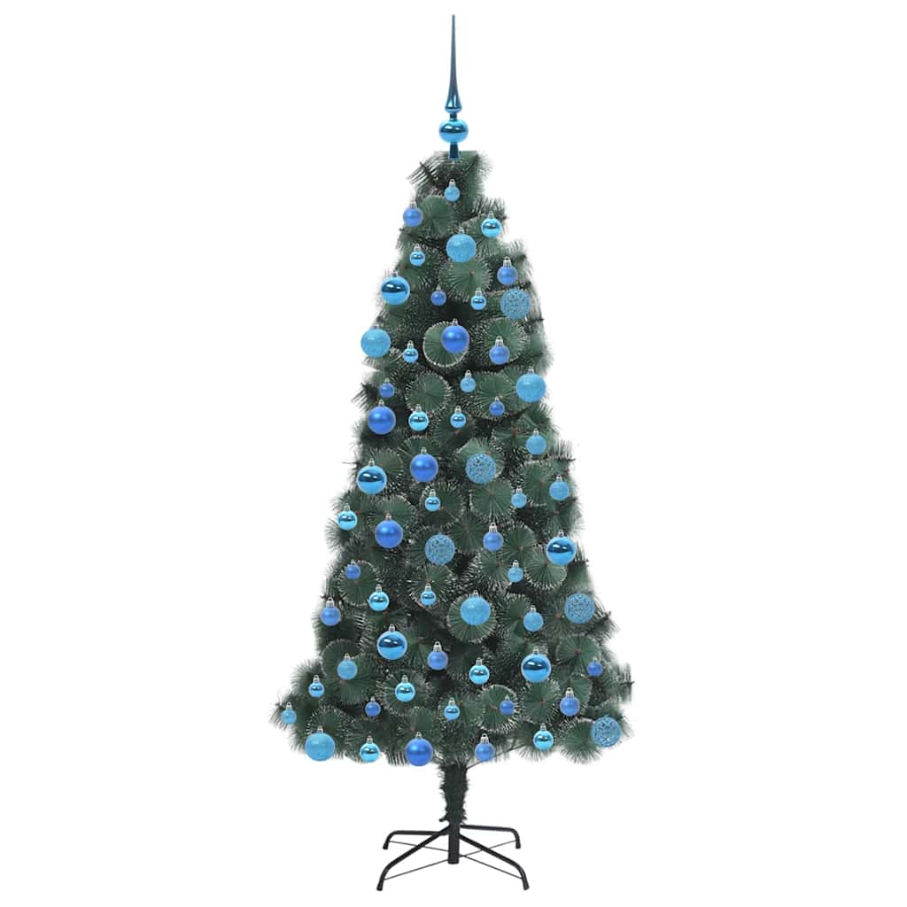 Artificial Pre-lit Christmas Tree with Ball Set Green 180 cm