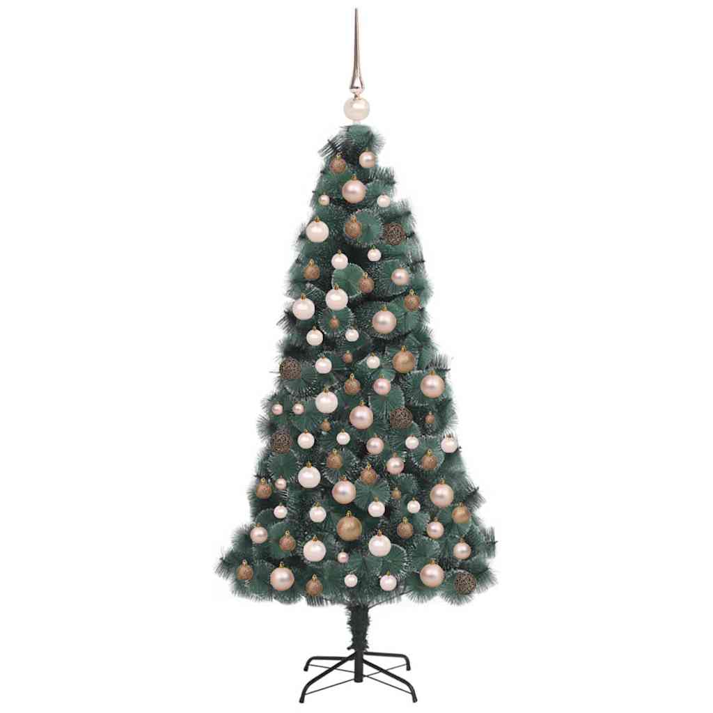 Artificial Pre-lit Christmas Tree with Ball Set Green 240 cm