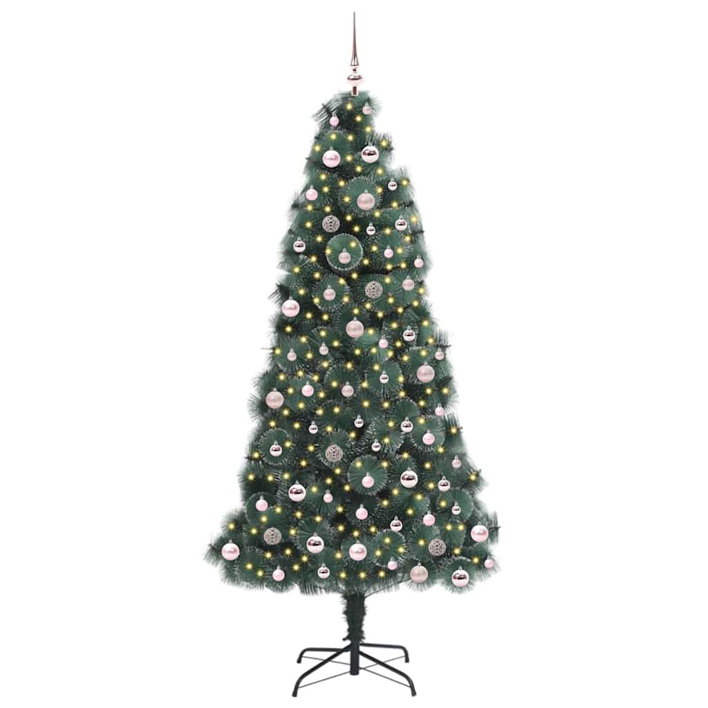 Artificial Pre-lit Christmas Tree with Ball Set Green 240 cm