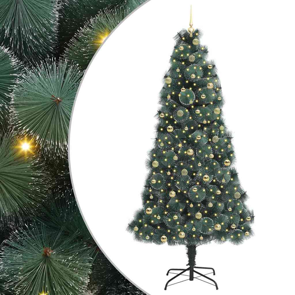 Artificial Pre-lit Christmas Tree with Ball Set Green 240 cm