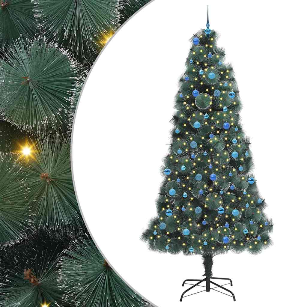 Artificial Pre-lit Christmas Tree with Ball Set Green 240 cm