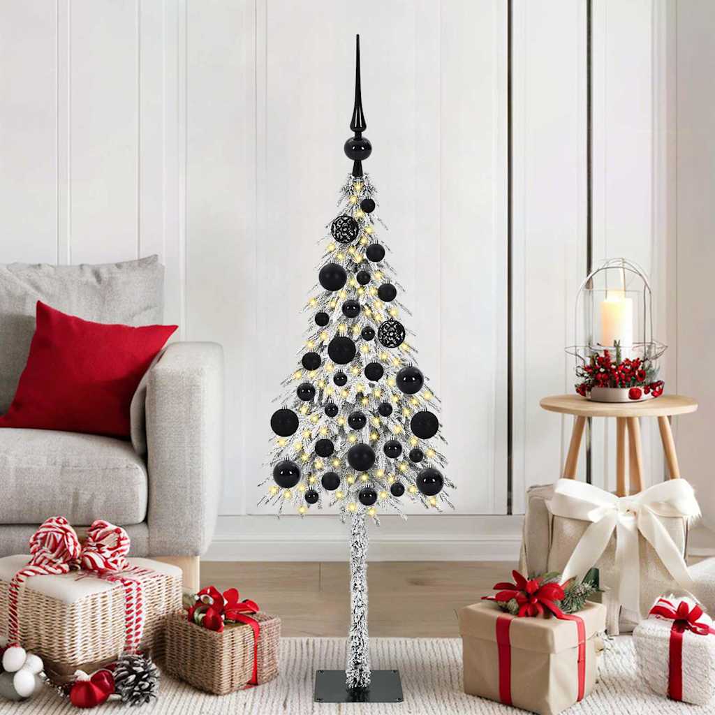 Christmas Tree with 150 LEDs White 120 cm PE and Steel