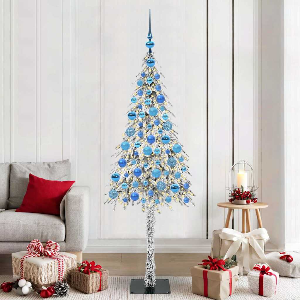 Christmas Tree with 300 LEDs White 180 cm PE and Steel