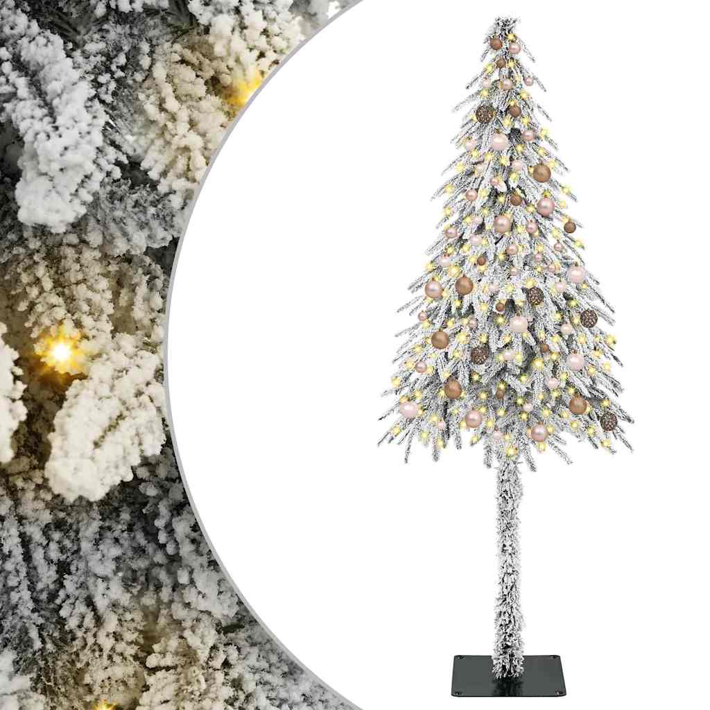 Christmas Tree with 300 LEDs White 210 cm PE and Steel