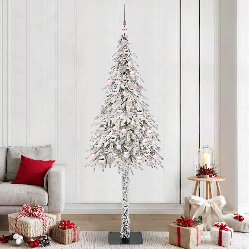 Christmas Tree with 300 LEDs White 210 cm PE and Steel