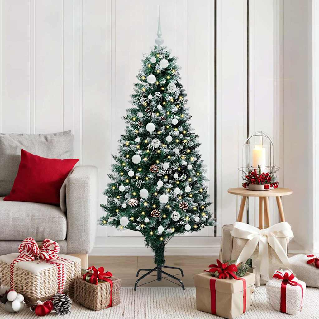 Artificial Christmas Tree with 150 LEDs with Stand Green 150 cm